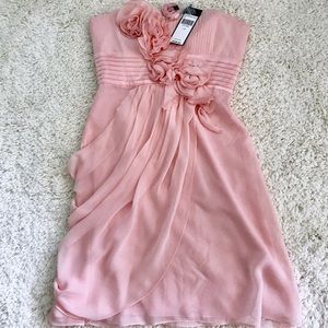 NWT BCBG 🌸 Chiffon Strapless Emily Dress